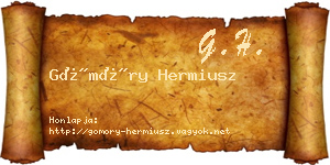 Gömöry Hermiusz névjegykártya